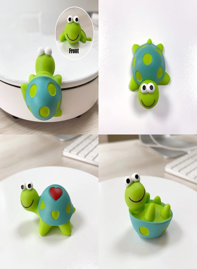 Fsocpen 4 Pcs Funny Resin Turtle Decor, 3D Creative Craft Animal Turtle Figurine, Adorable Office Desk Toy, Great for Computer Monitor Desk Decoration - Image 4